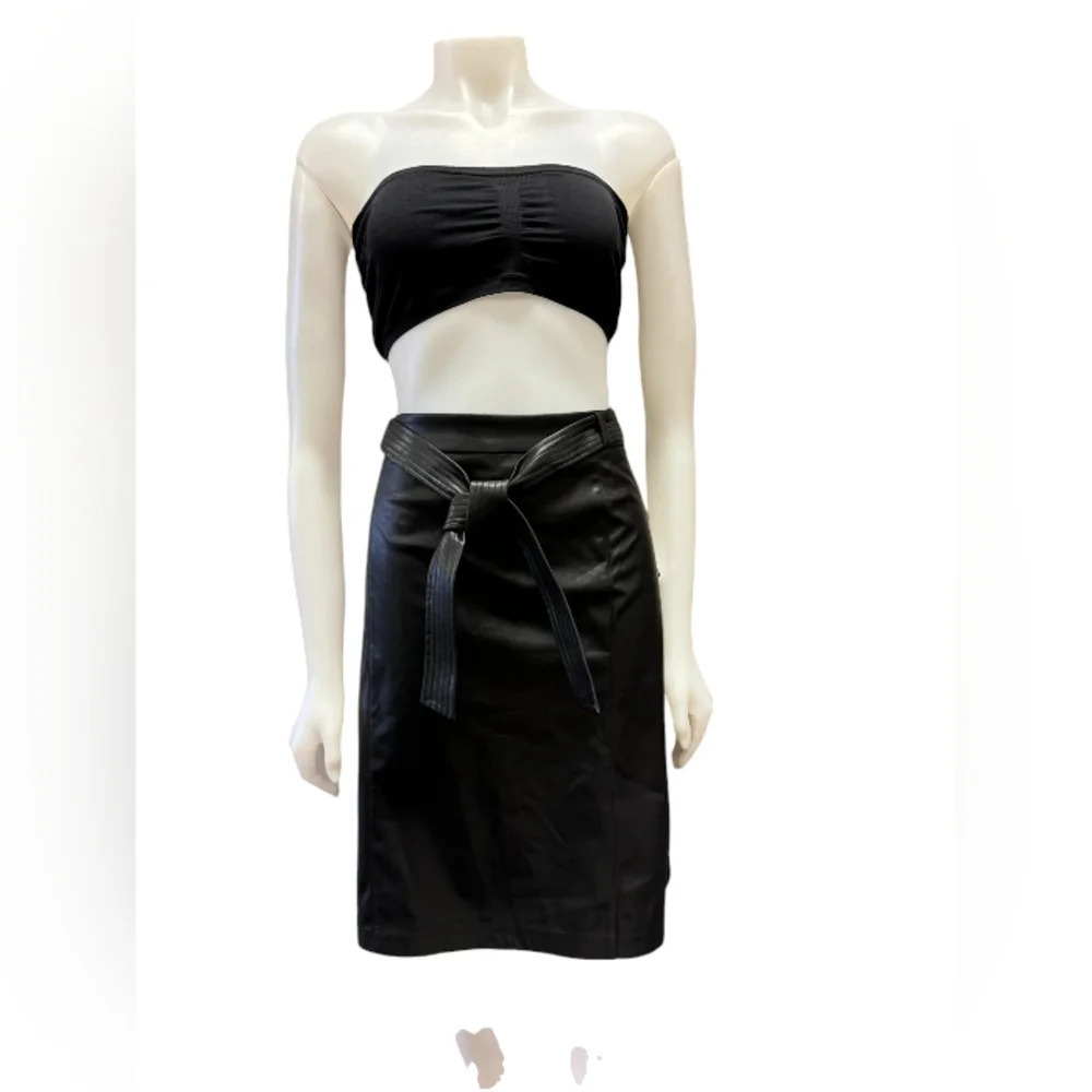 Calvin Klein NWT Black Skirt Midi Pleather Plus Size 22W